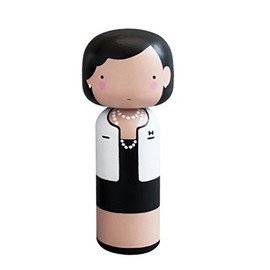 Lucie Kaas Coco Wooden Figure, Wood, Multi-Colour, 14.5 cm