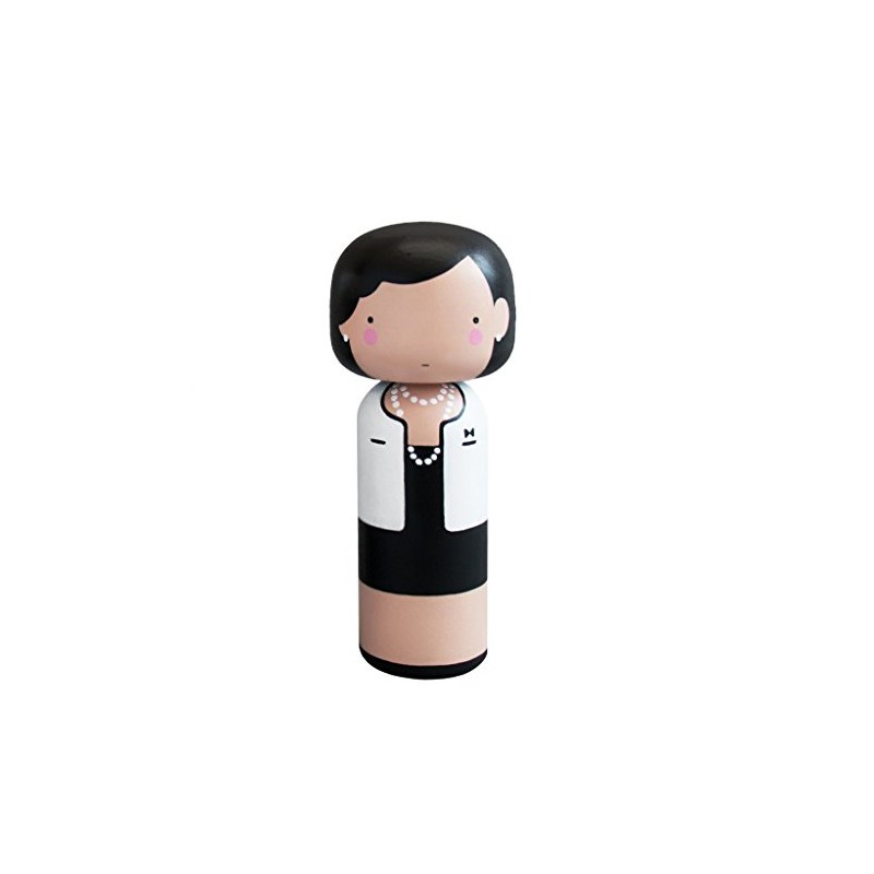 Lucie Kaas Coco Wooden Figure, Wood, Multi-Colour, 14.5 cm