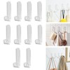 HZHSSG 10 Pcs Self Adhesive Hooks,No Drilling Sticky Hooks,Wall Mounted