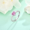 STARCHENIE Heart Ring for Women 925 Sterling Silver Heart Pink
