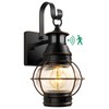 Lamomo Black with Golden Strip Outdoor Light,Exterior Front Porch Lights