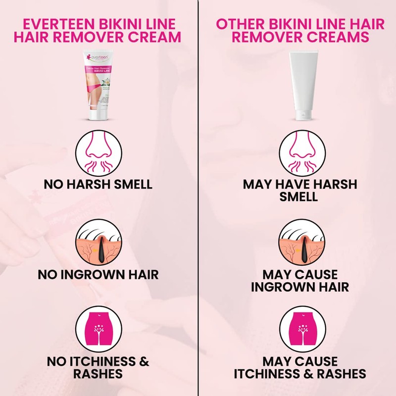 everteen Hair Remover Creme 50g for Bikini Line & Underarms