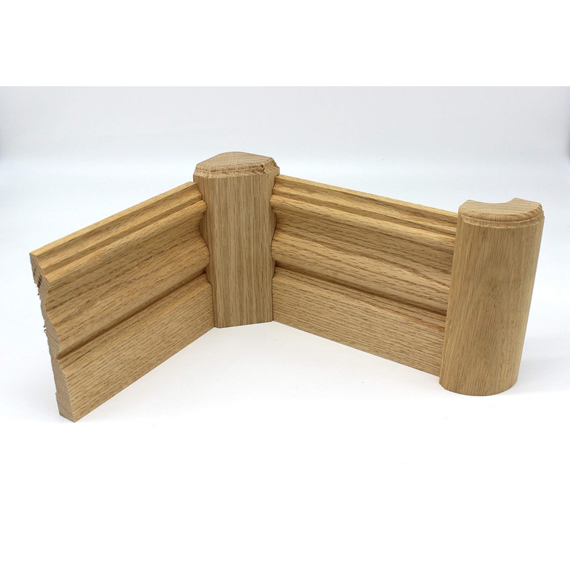 1" x 3" x 6" Oak Inside Radius Corner Base