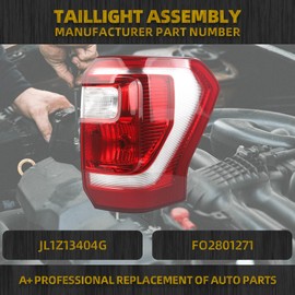 Dasbecan Right Passenger Side Tail Light Halogen Compatible With 2018-2021 Ford Expedition Rear Lamp Taillight JL1Z13404G FO2801271