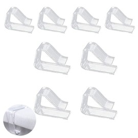 YIXINLYMY Table Cloth Stopper Fixing Table Cloth Clips, Set of 8, Compatible with 0.8 - 1.4 inches (2 - 3.5 cm), 1.4 - 2.4 inches (3.5 - 5 cm), Clear Type, Anti-Slip, Wedding, Graduation, Windproof, Scandinavian