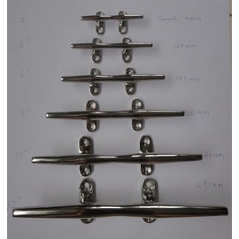 JY-MARINE Stainless Steel Open Base Cleat,Boat Cleats,Rope Cleat,Boat Dock Cleats - Ideal for Marine, Deck,Nautical Decor,Cabinet Pull/Towel Hook/Coat Hanger,12Inch