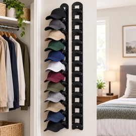 Wall-Mounted Baseball Cap Organizer for Hat Storage – Multi-Layer ABS Rack for Space-Saving Wall Organization