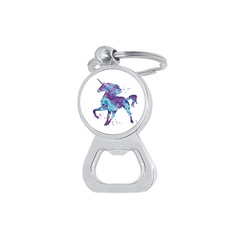 Watercolor Unicorn Bottle Opener Keychain