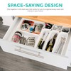 LIVIVO 8pc Interlocking Drawer Organiser and Dividers Plastic Desk and