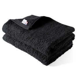 OruTa (オルタ) Bath Towels, Imabari, Set of 2, 100% Cotton, Skin-friendly, Absorbent, Quick-drying, Medium Thickness, Made in Japan, Hotel Air, Post-bath, Ryokan, Bath Goods, 25.6x53.1 inches, Black