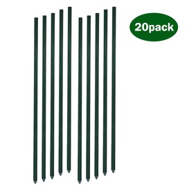 EcoStake 20 Pcs 48inch Plant Stakes, 5/16 Inch Dia Garden Stakes, Garden Poles Tree Stake Cucumber Potato Stake Fence Stake Never Rust, 4 Feet Long