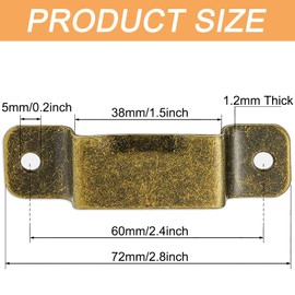 4PCS Small Metal Tape Measure Holder Clip Measuring Tape Belt Holder Occidental Measure Holster with Rivets for Drill Leather Pocket Tool, Bronze