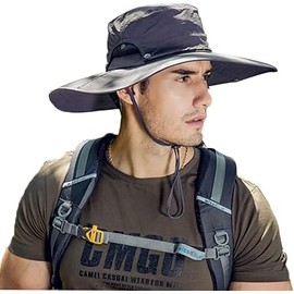 Wide Brim Sun Hats for Men UV Protection UPF50+ Waterproof Breathable Bucket Hats for Fishing Hiking Camping
