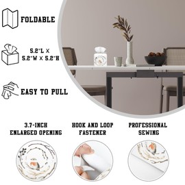 OHEGBXE Watercolor Bird on Branches Tissue Box Cover Square, Tissue Box Holder Leather Facial Paper Case Decorative Organizer Holder Dispenser Home Office Car Decor