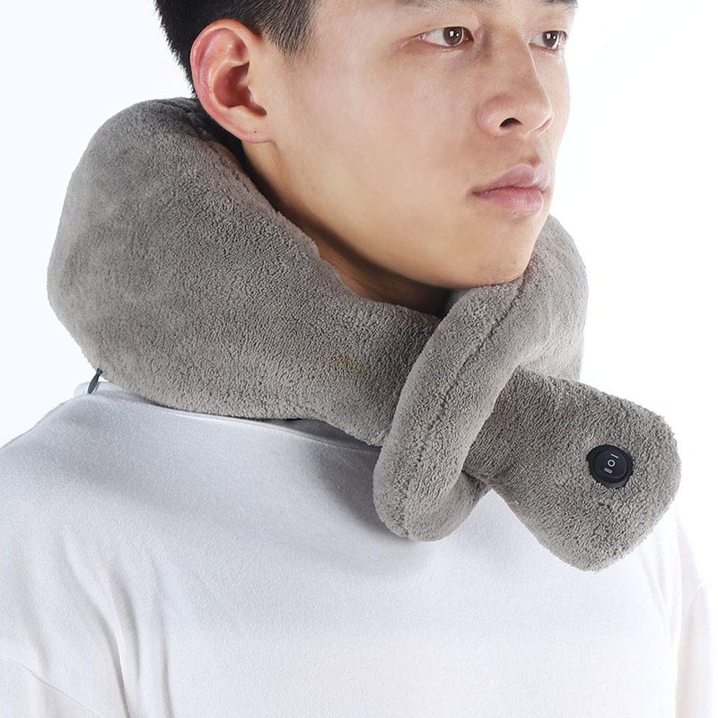 Ejoyous Vibrating Massaging Neck Pillow with Wrap Around Looping, Travel