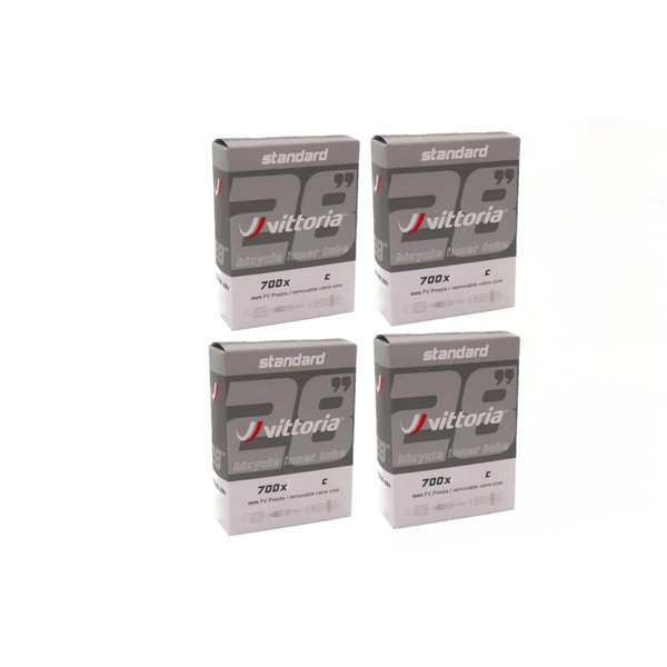Set of 4, Vittoria Inner Tube 700c Presta Valve Standerd