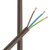 5 m Brown H03VV-F 3 x 0.75 mm² PVC Insulated