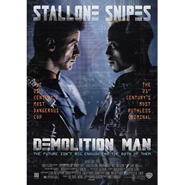 OMG Printing Demolition Man Poster/Print/Picture Satin Photo Paper - A1-594mm x 841mm