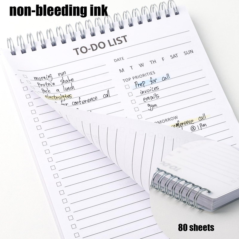 Koogel To Do List Notepad, 16.5 x 25cm Planner Notebook