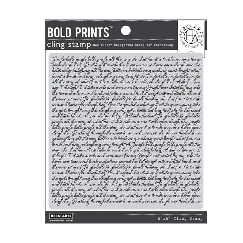 Hero Arts CG919 Jingle Bells Script Bold Prints Cling Stamp