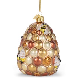 Kurt Adler Noble Gems Bee-Hive Glass Ornament
