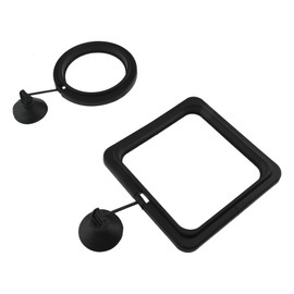 Acoeitl Fish Feeding Ring Fish Food Feeding Ring Food Feeder Circle with Suction Cup Stop Water Turbulence from Washing Food & Floating Plants into Filter Easy to Install Aquarium Assorted 2Pcs