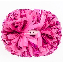 Aimengyingaizimo 2 Pack Pom Poms Cheerleading, Cheerleading Pom Poms for Girls with Baton Handle, Cheer Pompoms for Sports Team Spirit Cheering, Pompoms Cheerleader Kids(Matte Rose Pink)