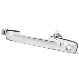 Auto Dynasty Factory Style Front Exterior Car Door Handle with Keyhole Compatible with Acura MDX 2001-2006, Driver Left Side, Chrome Black