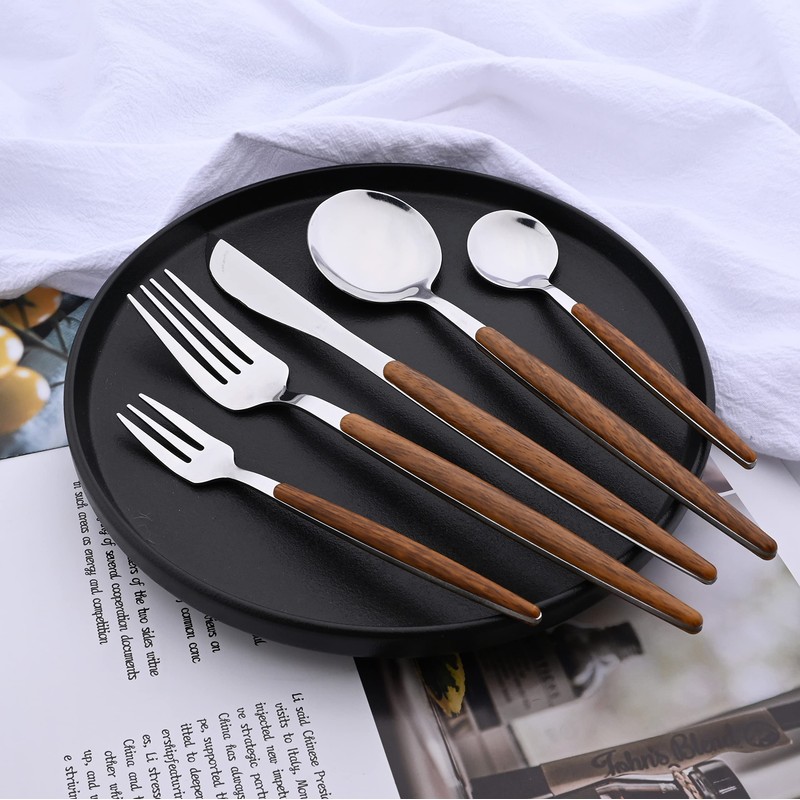 Uniturcky 20-Piece Silverware Set for 4, Stainless Steel Flatware Tableware