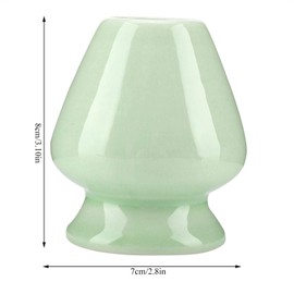 Matcha Whisk Ceramic Holder 3.1 x 2.8 x 2.8 inches for Bamboo Matcha Chasen Japanese Matcha Tea Set Accessories (Green)
