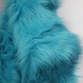 NAKAN Cute Blue Thick 150 x 50 cm Faux Fur Fox Long Pile Fabric 70 mm Luxury Soft Plush Faux Fur Shaggy for Craft Costume Camera Floor Decoration Photo Prop Background Fursuit