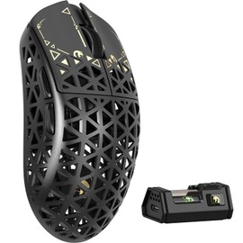 MAMBASNAKE M5 Ultra Carbon Fiber Wireless Gaming Mouse Ultra Light 39g±3 PAW3950MAX Wireless 8000hz 2.4g/Bluetooth/USB-C Nordic52840 (Black)