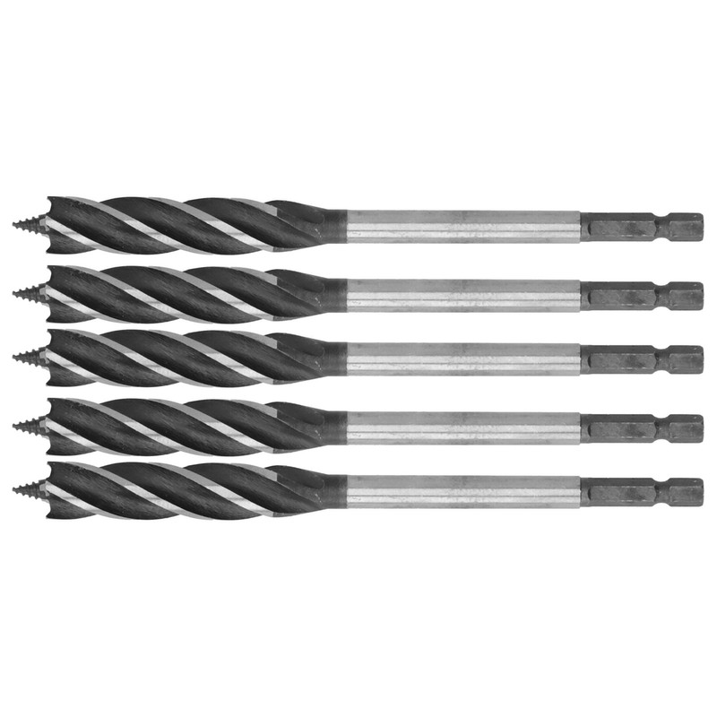 5Pcs Woodworking Drill Bit Metal Hole Saw Auger Bit 4‑Fulte