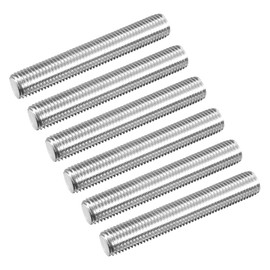 sourcing map Fully Threaded Rod M16 x 100mm 2mm Thread Pitch 304 Stainless Steel Right Hand Threaded Rods Bar Studs 6 Pack