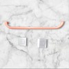 Non-perforated bathroom multipurpose towel rack pink 5ea