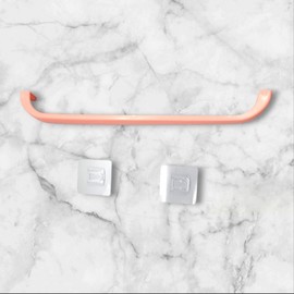 Non-perforated bathroom multipurpose towel rack pink 5ea