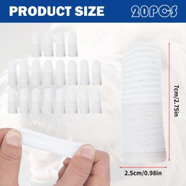 Fingerlinge Hunde Zahnpflege,20 Stück Hundezahnbürste,Fingerzahnbürste Hund,Hundezahnbürste Fingerling Wiederverwendbar,Pet Finger Zahnbürste für Hunde Katzen Zahnpflege, Zahnreinigung Anti-Plaque