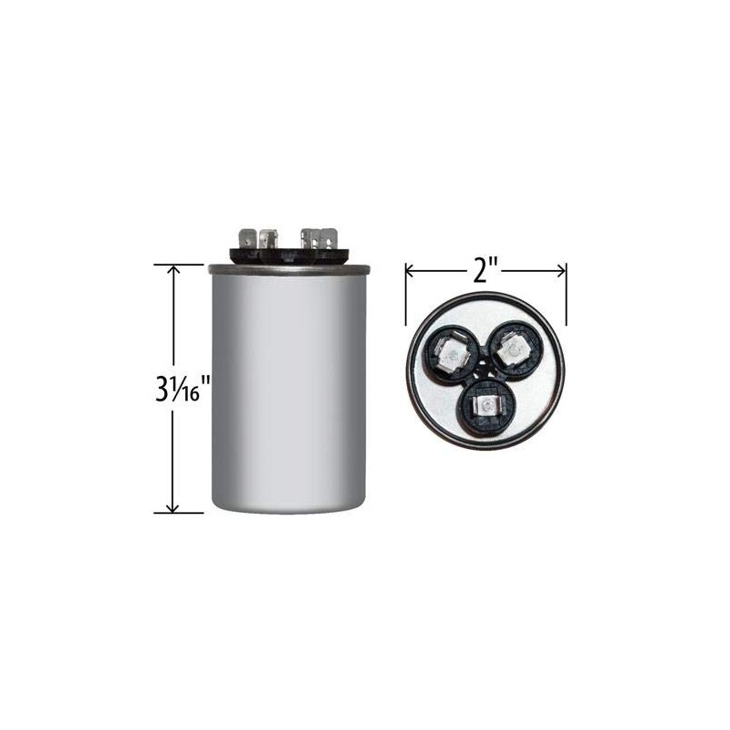 Goodman CAP050350440CS Universal Replacement - 35 + 5 uf/Mfd 370/440