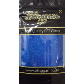 Blinggasm Premium Solvent Resistant Polyester Glitter 3.5 oz by Weight .008 or .015 for Tumblers Crafts Nails Cosmetics Body Paint (Holographic #16LB705 Royal Blue, .008 (1/128") 3.5 oz)