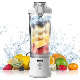Mulli Portable Blender,USB Personal Mixer for Shakes and Smoothies,Mini Blender, 20 Oz with Travel Lid for Home/Kitchen/Gym