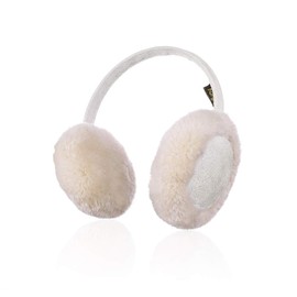 Aurya Kids Classic Ear Warmers/Earmuffs-Winter Faux Fur Warm Ear Muffs for Boys and Girls (Off-white)