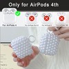 Bling Pearl Cover for AirPods 4 Case, Luxurious Rhinestone PC