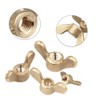 Yudesun 20Pcs M4 Wing Nut Fasteners Brass Butterfly Nuts Bolt
