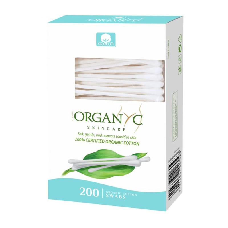 Organyc 100% Certified Organic Cotton Swabs - No Man-Made Materials,
