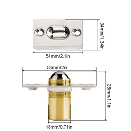 FUZVOL 2PCS Door Catch Drawer Door Closers Furniture Catcher Closure Stainless Steel Adjustable Heavy-Duty Spring Roller Ball Door Latch Catches Hardware for Wardrobe Closet Cupboard with Screws
