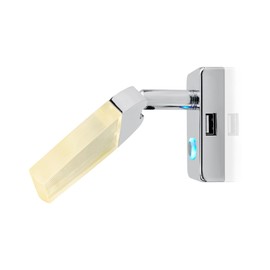 1 Pack 12V RV Reading Light with USB Port - Built-in Touch Dimmer On-Off Switch Adjustable Warm White Brightness, Interior Bedside Lamps on Vehicle Caravan Truck Recreational Trailer Boat Yacht