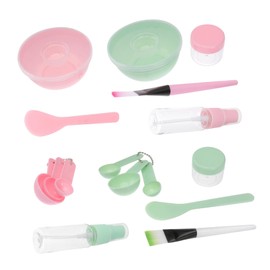 FOMIYES 9-piece Mask Bowl Stick Set Diy Facial Mask Tools Green Box Packaging Enthusiasts