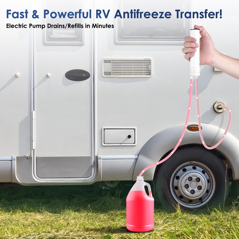 RV Electric Antifreeze Pump Kit, RV Antifreeze Accessories, Self-Priming Water