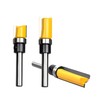 Exqutoo 1/4 Inch Shank Pattern Flush Trim Router Bit Set