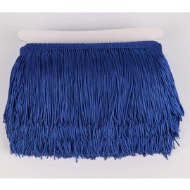 Fringe Trim Lace Polyerter Fibre Tassel 4 inch（″） Wide 10 Yards Long for Clothes Accessories and Latin Wedding Dress and DIY Lamp Shade Decoration BlackWhiteRedGoldBluePinkGrey(Royal Blue, 4 inch)